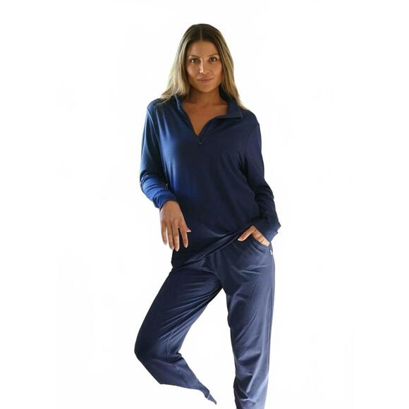 Feat Other - Feat Unisex Navy Roam Quarter Zip Size M NWT
